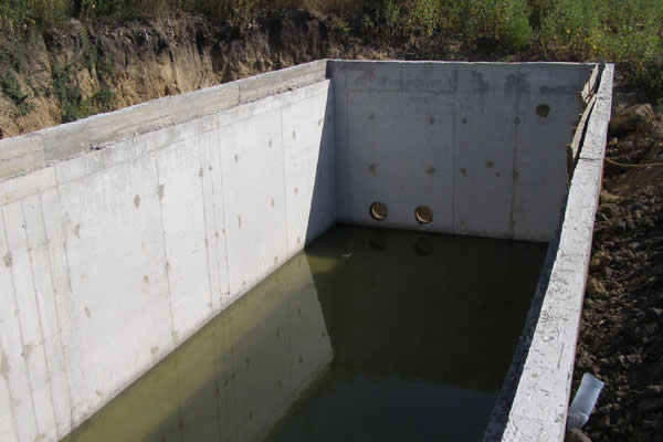 Бетонный резервуар для питьевой воды